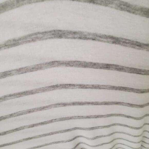 Emma & Sam Asymmetrical Striped Tank Top White Gray Women Size S Rayon - Picture 6 of 6